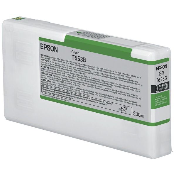 Epson Original Ultrachrome Druckerpatrone GrüN 200Ml (C13T653B00)-image