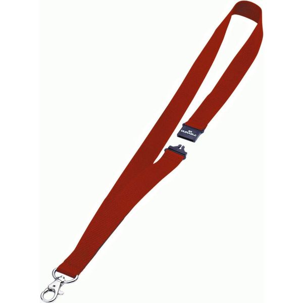 Durable Cordoncino In Tessuto 20 Con Moschettone, 10 Pezzi, Rosso, 813703-image