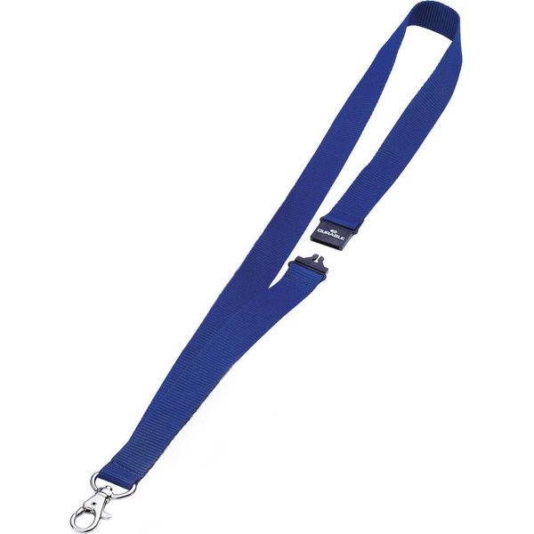 Durable Cordoncino In Tessuto 20 Con Moschettone, 10 Pezzi, Blu Scuro, 813707-image