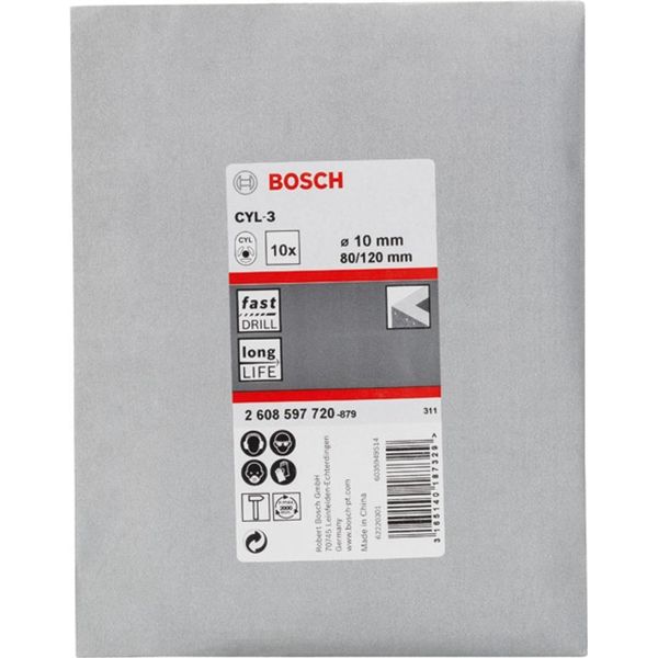 Trapano Per Calcestruzzo Silver Percussion 10 X 80 X 120 Mm, D 9 Mm-image