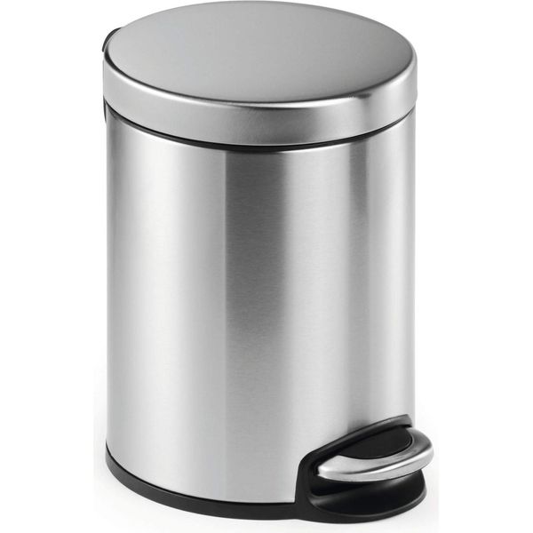 Durable Cestino Cilindrico Con Pedale In Acciaio Inossidabile 5L , Argento, 340023-image
