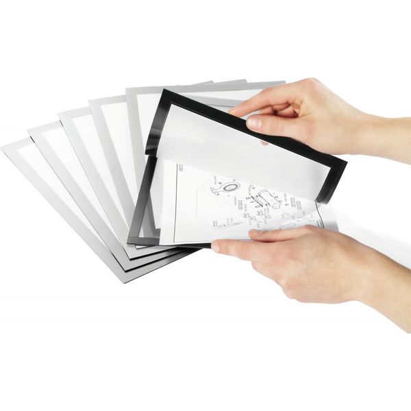 Durable Cornice Espositiva Duraframe® Magnetic Plus A4, 2 Pezzi, Argento, 498523-image