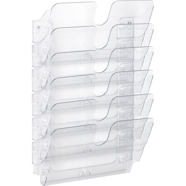 Durable Espositore Da Parete Flexiplus 6 A4 Orizzontale, 6 Pezzi, Trasparente, 1700014401-image