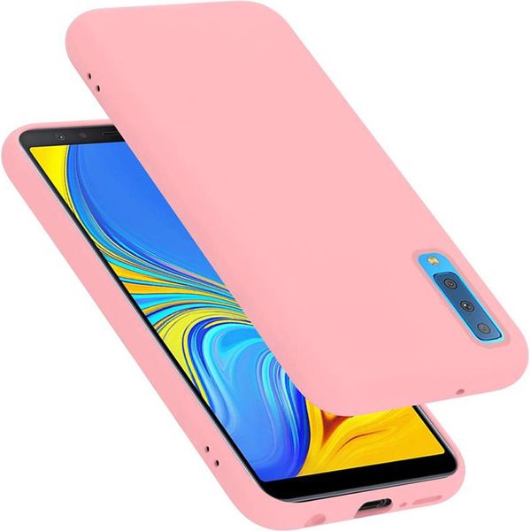 Cadorabo Custodia Protettiva Per Samsung Galaxy A7 2018 Custodia In Rosa Per Telefono Cellulare Custodia Cover Tpu Etui-image