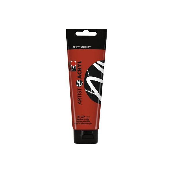 Marabu12200044937 Marabu Artist Vernice Acrilica Artist Acryl, 120 Ml, Rosso Cadmio-image
