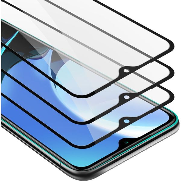 Cadorabo 3X Pellicola Protettiva A Schermo Intero Per Xiaomi Redmi 9T / Poco M3 In Nero Display Temperato Vetro Protettivo-image