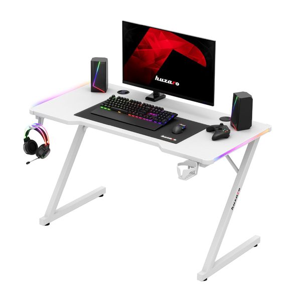 Huzaro Hero 2.5 White Rgb Gaming Desk-image