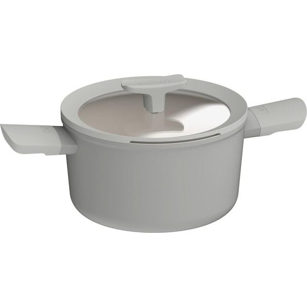 Casseruola Con Coperchio Antiaderente Balance Moonmist Grigio 20 Cm-image