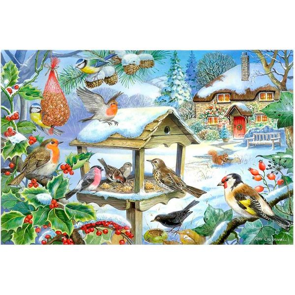 Casa Del Puzzle Nutrire Gli Uccelli 250 Teile Xl Karton Tiere-image
