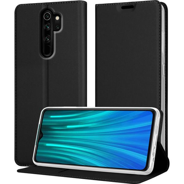 Cadorabo Custodia Per Cellulare Per Xiaomi Redmi Note 8 Pro Custodia Protettiva In Nero Cover Etui Book Case Booklet-image