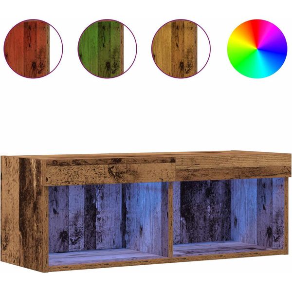 Syfax™ Set Mobile Tv Legno Vecchio 80 X 30 X 30 Cm Legno Multistrato-image
