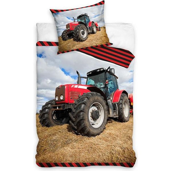 Bettbezug Trekker Rot 140 X 200 Cm 60 X 70 Cm - 100% Baumwolle-image
