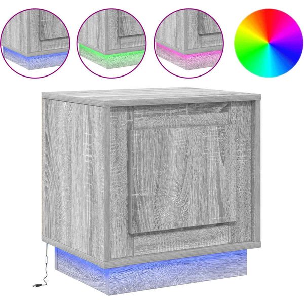 Syfax™ Armadio Da Notte Grigio 44 X 34,5 X 45 Cm Legno Multistrato-image