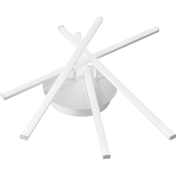 Plafoniera Led Moderna Tullia 40W 2200Lm Luce Calda 3000K, Design A Stella, Alluminio Bianco Satinato, IP20, Led Integrato-image