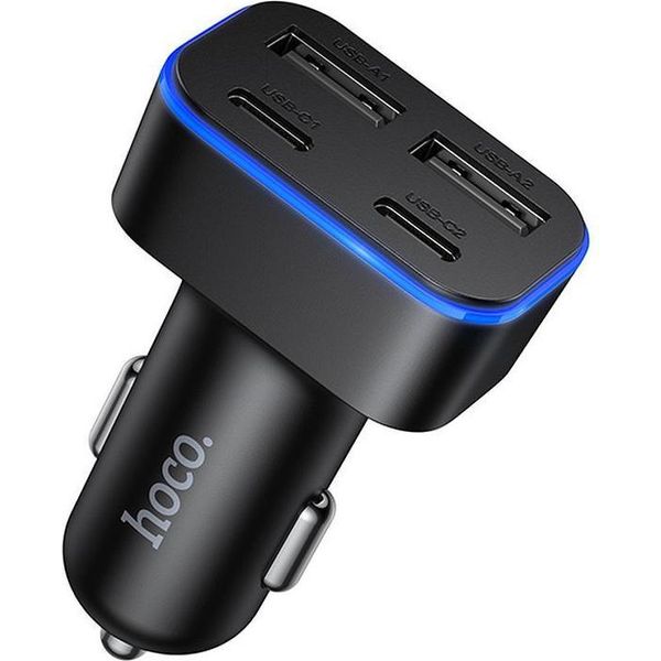 Caricabatterie Da Auto Hoco 2Xusb A + 2Xusb C Pd QC3.0 42W Z63 Nero-image