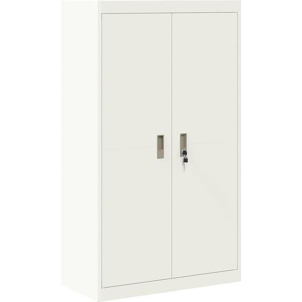 Syfax™ Armadio 2 Pcs Bianco 80 X 40 X 140 Cm Acciaio-image
