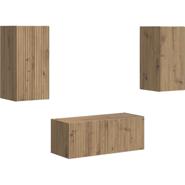 Syfax™ Set Mobile Tv 6 Pcs Rovere Artigianale Legno Multistrato-image