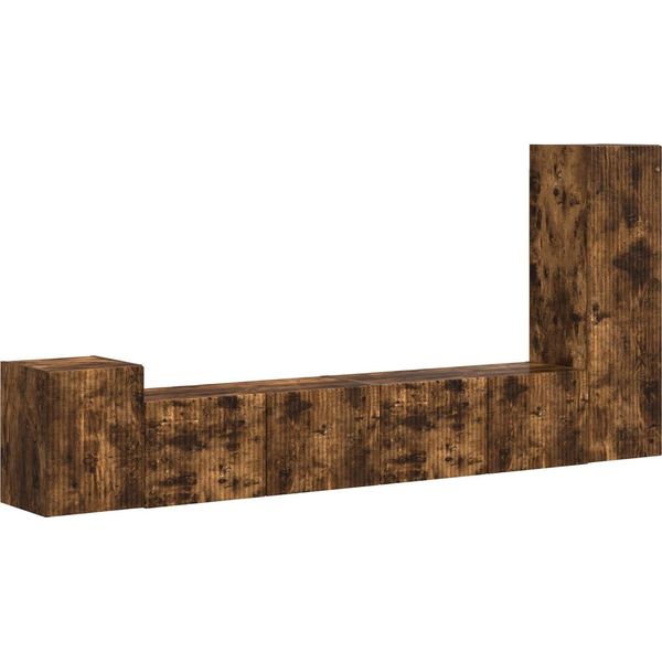 Syfax™ Set Mobile Tv 3 Pcs Rovere Fumé Legno Multistrato-image