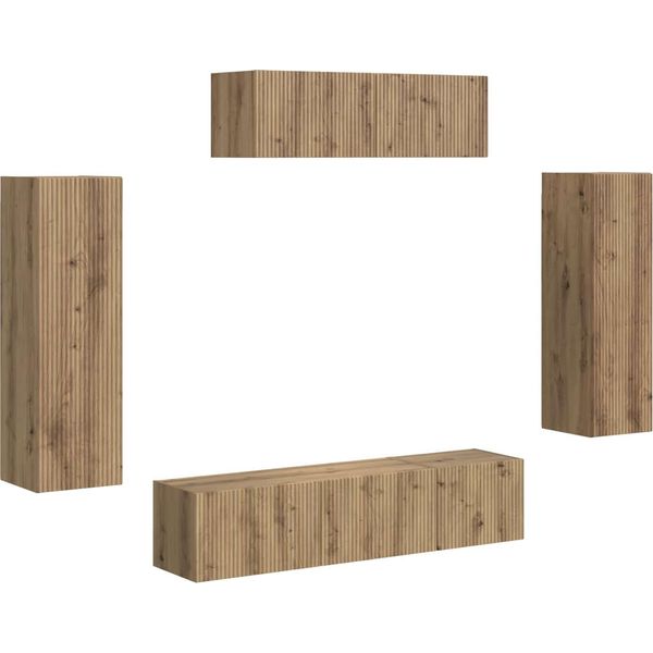 Syfax™ Mobile Tv 5 Pcs Rovere Artigianale-image