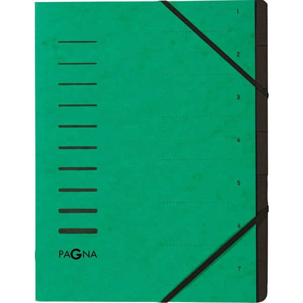 Pagna 40058-03 Organizzatore "Cartella Di Smistamento"" 7 Scomparti Verde"-image