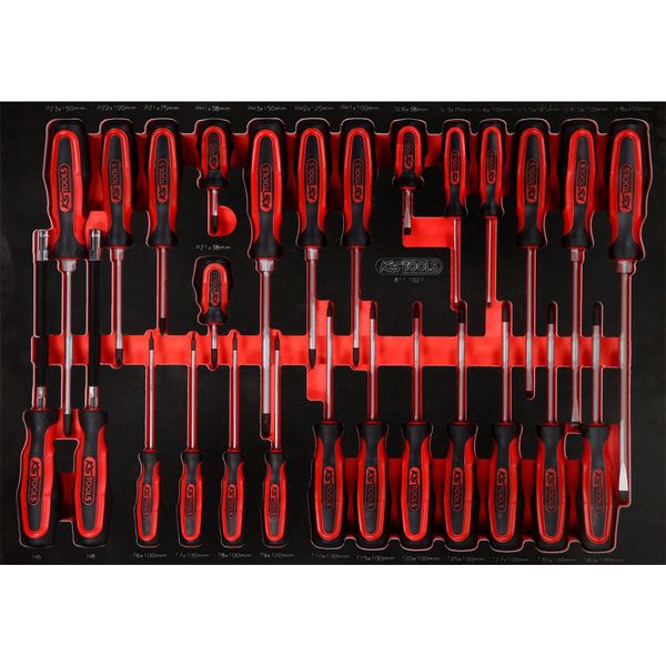 Ks Tools Set Di Cacciaviti Con Inserto In Schiuma 27 Pezzi 811.1027-image