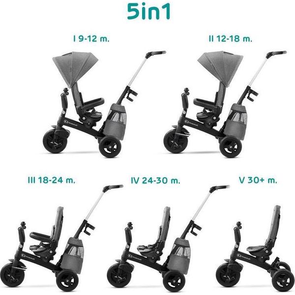 Kinderkraft Triciclo Easytwist / Triciclo, Kinderkraft:Grigio Platino-image