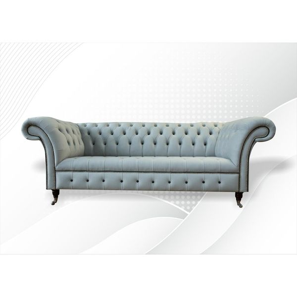 Divano Divano Tappezzeria Set Seduta Divani Divani Chesterfield 3 Posti Moderno Nuovo-image