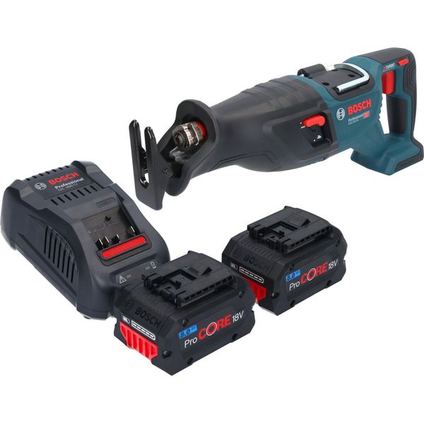 Bosch Gsa 18V-28 Sega Circolare Professionale A Batteria 18 V Biturbo Brushless + 2X Batteria Procore 8,0 Ah + Caricabatterie-image