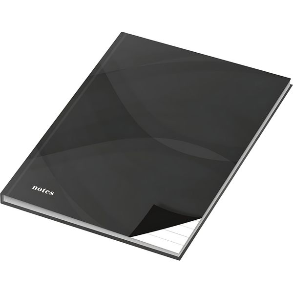 Rnk Verlag 46515 Taccuino - A5, Copertina Rigida, A Righe, 96 Fogli, Nero-image