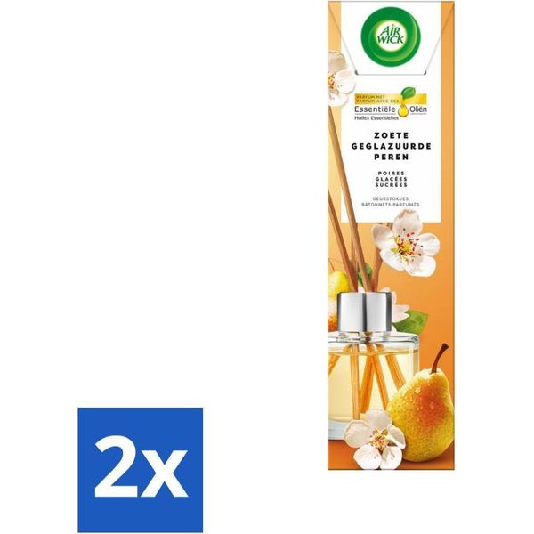 Air Wick - Diffusore Di Fragranze Per Ambienti - Pera Caramellata Dolce - Oli Essenziali - 40 Ml - Value Pack - 2 Pezzi-image