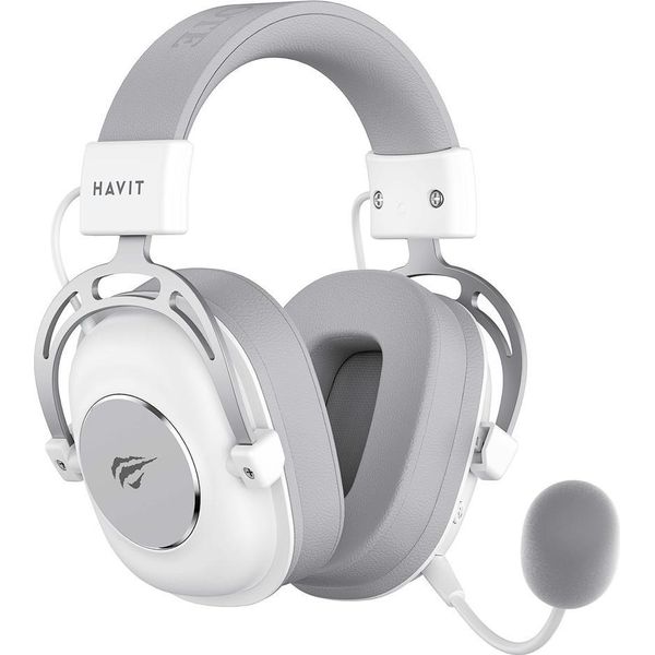 Havit H2002YG - 2.4G Gaming Headphones (White And Gray)-image