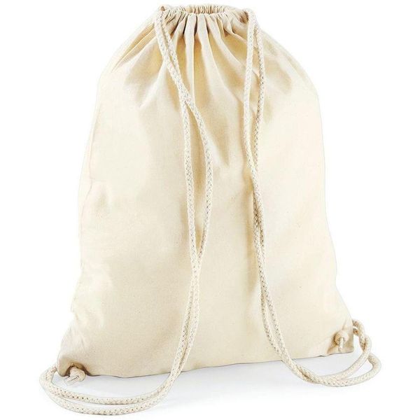 Westford Mill W110 | Borsa Da Palestra In Cotone | 37 X 46 Cm - Colore: Naturale - Dimensioni: 37 X 46 Cm-image
