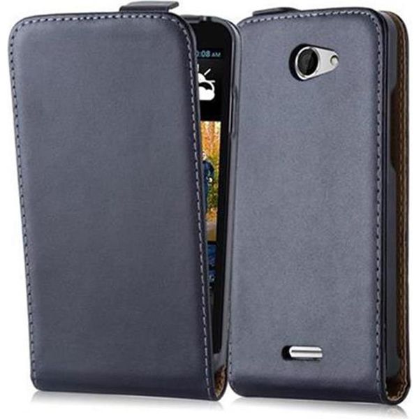 Cadorabo Custodia Per Htc Desire 516 Custodia Protettiva In Nero Flip Custodia Del Telefono Cellulare Cover In Similcuoio-image