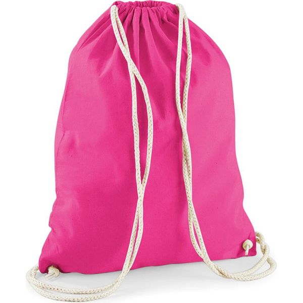 Westford Mill W110 | Borsa Da Palestra In Cotone | 37 X 46 Cm - Colore: Fucsia - Dimensioni: 37 X 46 Cm-image