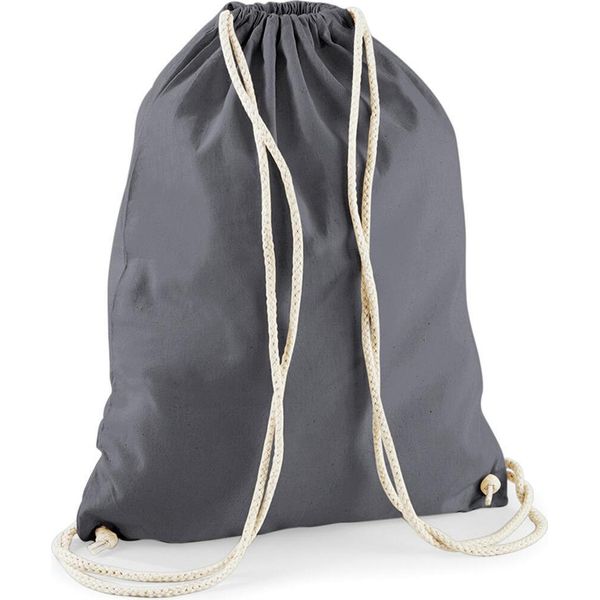 Westford Mill W110 | Borsa Da Palestra In Cotone | 37 X 46 Cm - Colore: Grigio Grafite - Dimensioni: 37 X 46 Cm-image