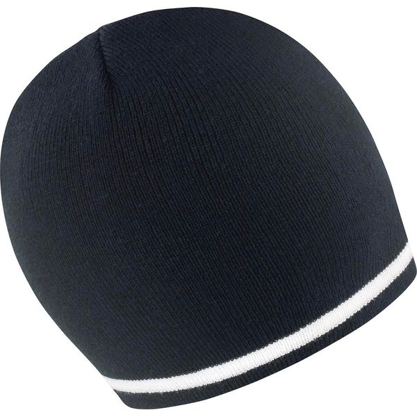 Result Winter Essentials R368X | Cappello Invernale National Beanie - Colore: Nero/Bianco - Taglia: Unica-image