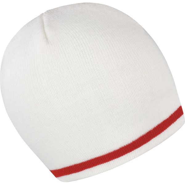 Result Winter Essentials R368X | Cappello Invernale National Beanie - Colore: Bianco/Rosso - Taglia: Unica-image