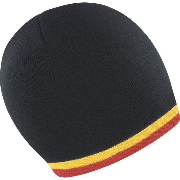 Result Winter Essentials R368X | Cappello Invernale National Beanie - Colore: Nero/Giallo/Rosso - Taglia: Unica-image