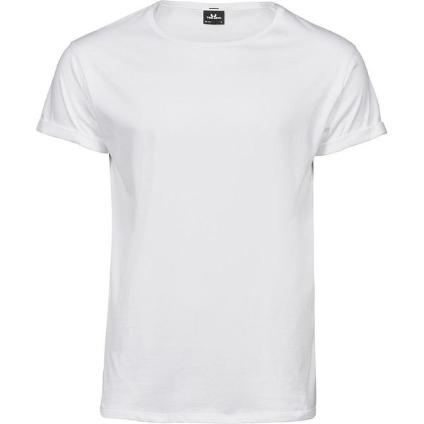 Tee Jays 5062 | Maglietta Roll-Up Da Uomo / 100 % Cotone Pettinato Ring-Spun - Colore: Bianco - Taglia: Xl-image