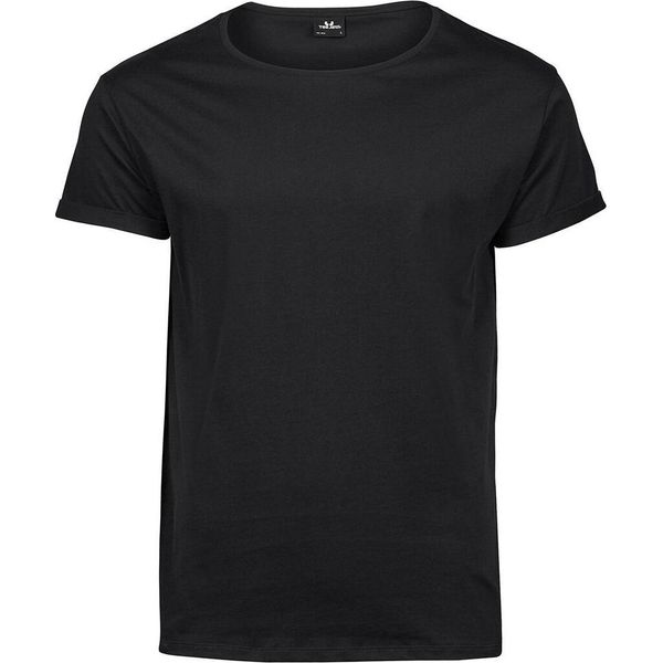 Tee Jays 5062 | Tee Roll-Up Da Uomo / 100 % Cotone Pettinato Ring-Spun - Colore: Nero - Taglia: L-image