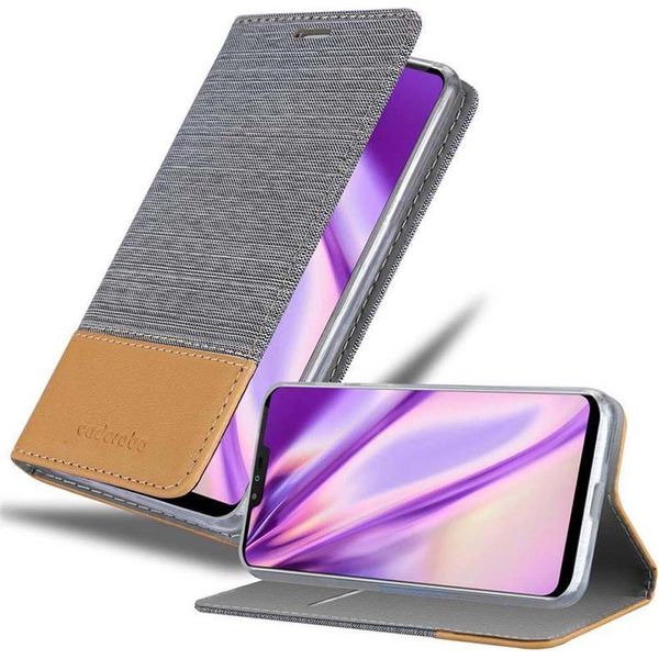 Cadorabo Custodia Per Lg V50 Custodia Protettiva In Grigio Custodia Per Cellulare Custodia A Libro Cover-image