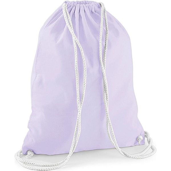 Westford Mill W110 | Borsa Da Palestra In Cotone | 37 X 46 Cm - Colore: Lavanda/Bianco - Dimensioni: 37 X 46 Cm-image