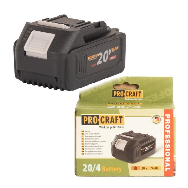 Batteria Ricaricabile 20V Li-Ion, 4000Mah Procraft 20/4-image