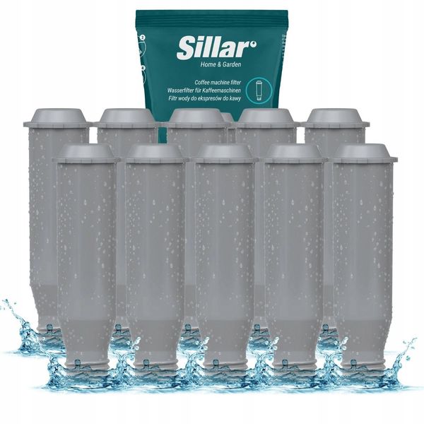 Cartuccia Filtro Acqua Sillar Per Macchine Da Caffè | Ricambio Per Macchine Da Caffè Krups, Nivona, Melitta -10 Pezzi | Una Cartuccia Che Filtra Il Cloro E Altri-image