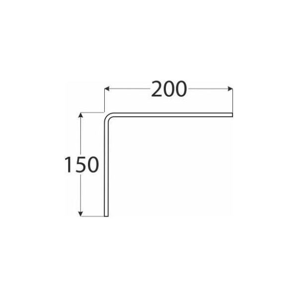 Supporto Semplice Stretto 200X150Mm Supporto Per Scaffale Supporto Per Parete Supporto In Legno In Legno-image