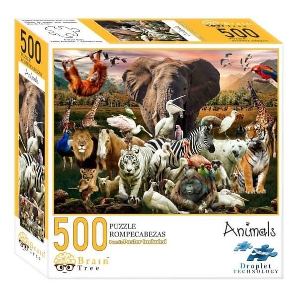 Brain Tree Puzzle Animali 500 Pezzi-image