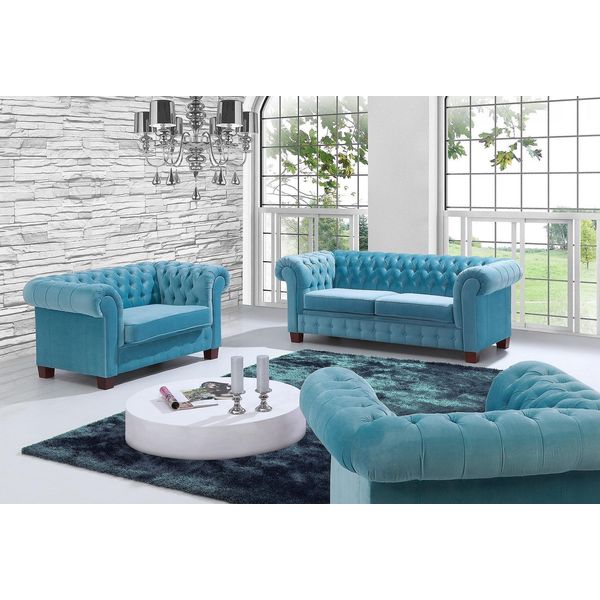 Set Di Divani Chesterfield 2+1+1 Divano Imbottito-image