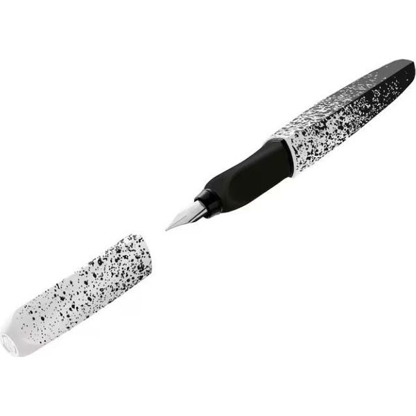 Pelikan 300010106 Pelikan Twist® Color Blocking PatronenfüLler Black White M (Mittel)-image