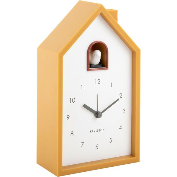 Karlsson Orologio A Cucù Sveglia Modern Cuckoo Giallo Ocra | 6X12X20 Cm-image
