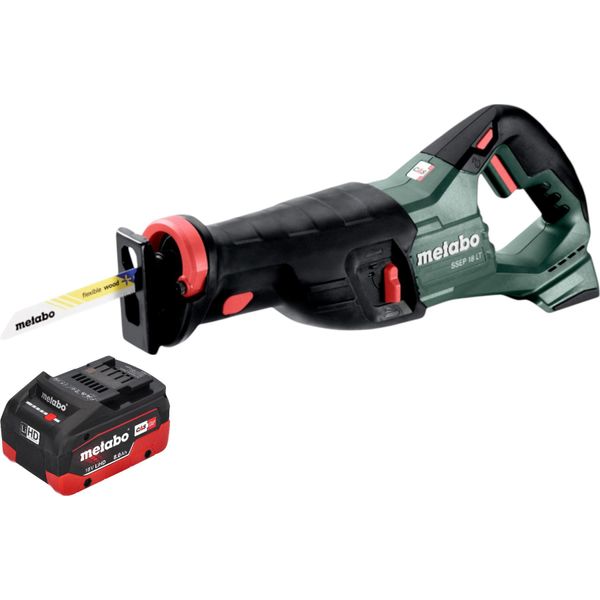 Sega A Gattoparo A Batteria Metabo Ssep 18 Lt 18 V 32 Mm + 1 Batteria Lihd 8,0 Ah - Senza Caricabatterie-image